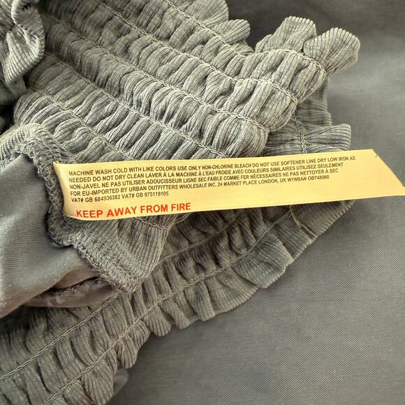 Free People FP Movement MIA Smocked Waist Wide Leg Pull-On Twill Pants | S/M - Picture 7 of 13